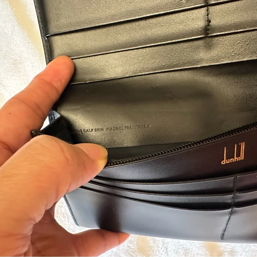 Dunhill unisex Black in Gold Hardware Wallet